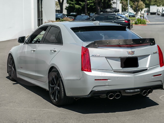 2013-2018 CADILLAC ATS / ATS-V SEDAN | FACTORY STYLE CARBON FIBER REAR TRUNK DECKLID APPLIQUÉ INSERT TRIM REPLACEMENT